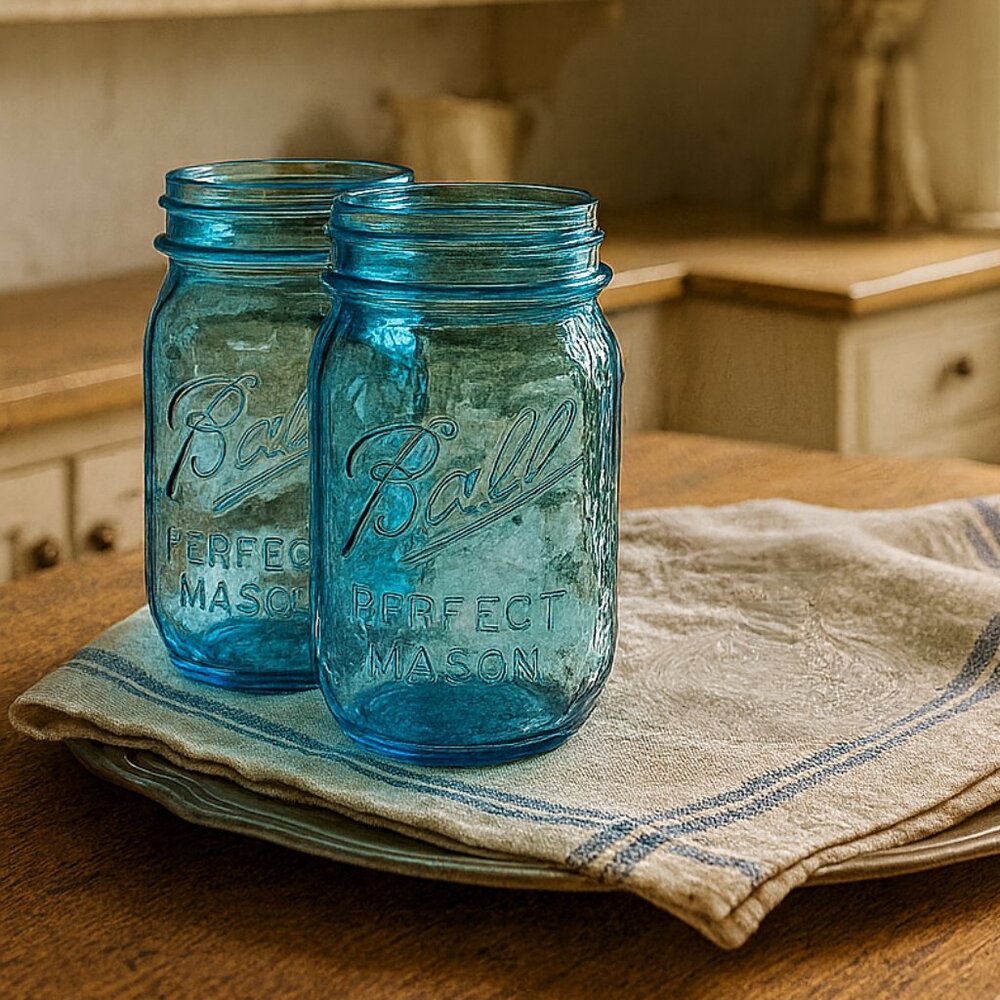 2 Vintage 1913- 1915 Mason Jar Heritage Collection Limited Edition 100 Years